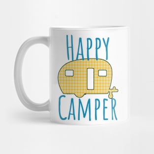 Happy Camper Plaid Mug